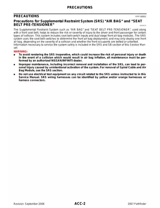 1997-2007 Nissan Pathfinder R51 series Accelerator Control System manual Preview image 2