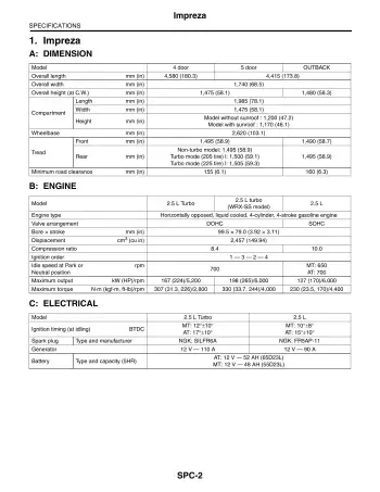 Preview: 2009 Subaru Impreza Factory Service Manual (P/N C4077-90960)