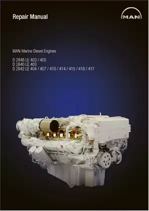 Comprehensive Repair Manual for MAN-Marine Diesel Engines D 2840 & D 2848 Series