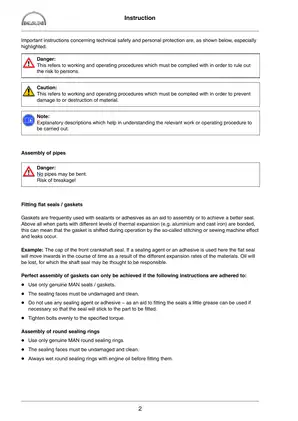 MAN D2848, D2842, D2840 Diesel Engine Repair Manual Preview image 4