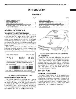 1997-1998 Chrysler Voyager shop manual Preview image 2