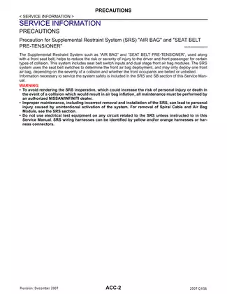 2007 Infiniti QX56 service manual Preview image 2