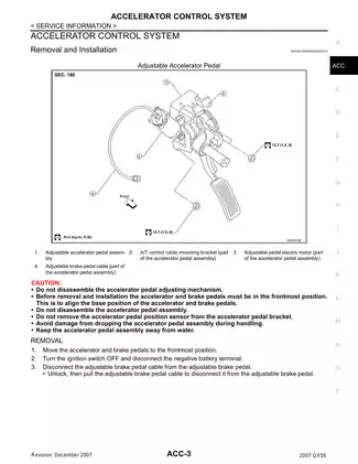 2007 Infiniti QX56 Accelerator Control System manual Preview image 3