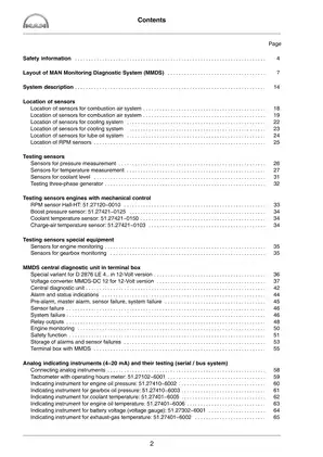 MAN Monitoring Diagnostic System Marine Diesel Engine Common Rail D28 D28V Series service manual download Preview image 4