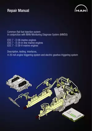 MAN monitoring diagnose system EDC7-D08 D28 D28V series engine repair manual Preview image 1