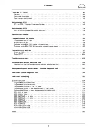 MAN monitoring diagnose system EDC7-D08 D28 D28V series engine repair manual Preview image 4