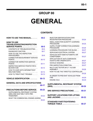 Mitsubishi Triton Service Manual (2006-2022) - Comprehensive Repair Guide Preview image 3