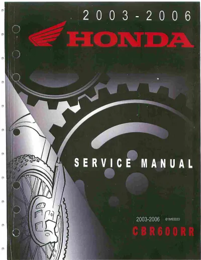 Preview: Honda CBR600RR 2003–2006 OEM Service Manual (P/N 61MEE03)