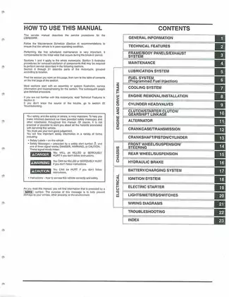 2003-2006 Honda CBR600RR service manual Preview image 2