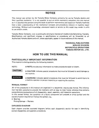 1985-1988 Yamaha YFM Moto 80 service manual Preview image 3