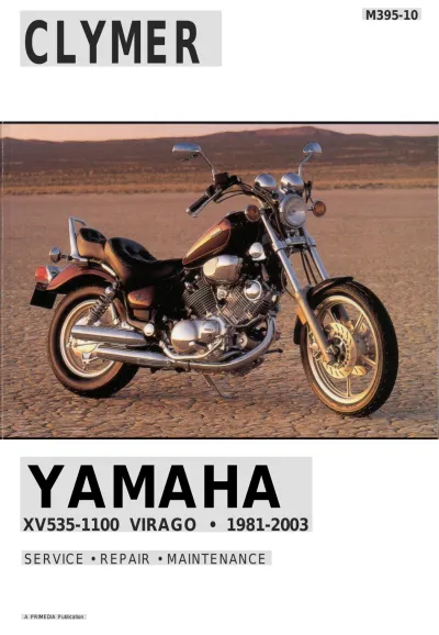 Preview: Yamaha XV535, XV700, XV750, XV920, XV1000, XV1100 Virago 1981–2003 Service Manual (P/N M395-10, Clymer)
