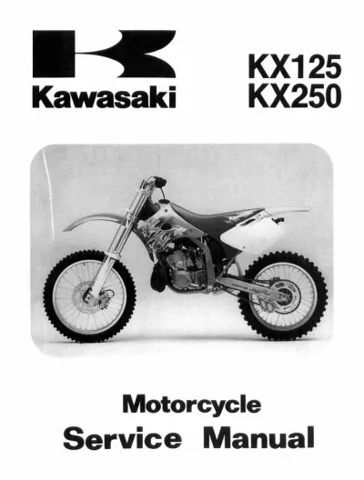Preview: 1994–1998 Kawasaki KX125, KX250 Factory Service Manual (P/N 99960-1040–01)