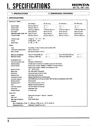 Honda Mariner outboard motor BF75, BF100, BF8A manual Preview image 3