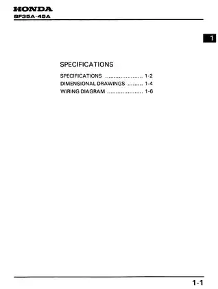 Honda BF35A-45A Outboard Motor Service Manual Preview image 2