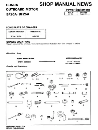 Honda Mariner BF20A, BF25A, BF30A, BF25D, BF30D outboard motor repair manual Preview image 3