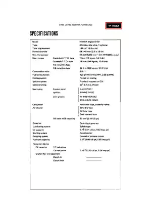 Honda G150, G200 engine service manual Preview image 1