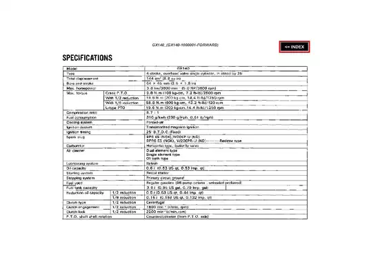 Honda GX140 engine service manual Preview image 1