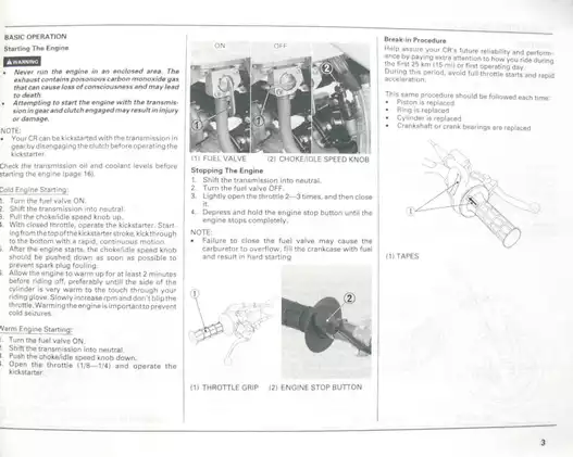 1998 Honda CR-125 R service manual Preview image 3