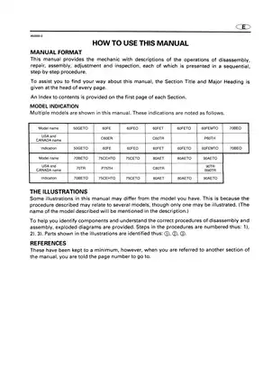 1996-2010 Yamaha 50 hp, 60 hp, 70 hp, 75 hp, 80 hp, 90 hp outboard motor engine service manual Preview image 4