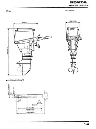 Honda BF9.9A & BF15A Outboard Motor Service Manual Preview image 5
