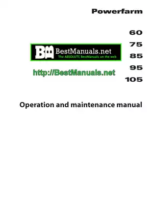 Powerfarm SO Series Operation and Maintenance Manual for Tractors (G6O-75-8385-95-105)