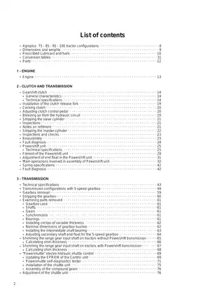 1997-2004 Deutz-Fahr™ Agroplus 75, 85, 95, 100 tractor workshop manual Preview image 2