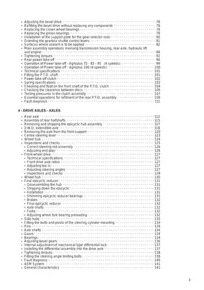 1997-2004 Deutz-Fahr™ Agroplus 75, 85, 95, 100 tractor workshop manual Preview image 3