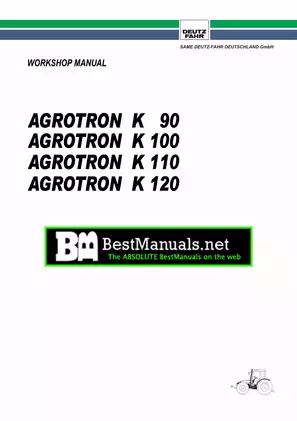 1997-2001 Deutz-Fahr™ Agrotron K 90, K 100, K 110, K 120 row-crop tractor workshop manual Preview image 1