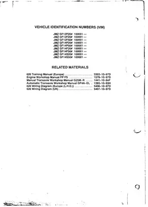 Mazda 626 Workshop Manual (1997) - Comprehensive Service Guide Preview image 3