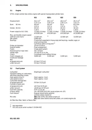 Stihl 021, 023, 025 chainsaw service manual Preview image 3