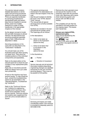 STIHL 024 & 026 Chainsaw Service Manual - Comprehensive Maintenance Guide Preview image 3