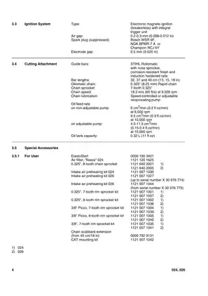 Stihl 024, 026 chainsaw service manual Preview image 5