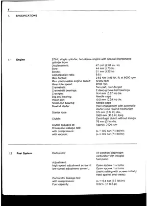 STIHL 028 and 038 Chainsaw Service Manual Preview image 5