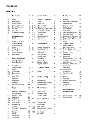 Stihl 029, 039 chainsaw service manual Preview image 2