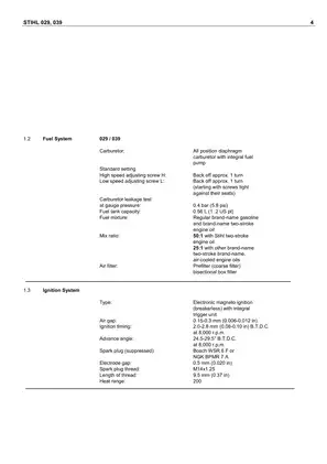 Stihl 029, 039 chainsaw service manual Preview image 4