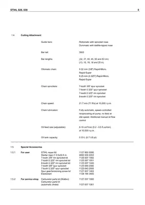 Stihl 029, 039 chainsaw service manual Preview image 5