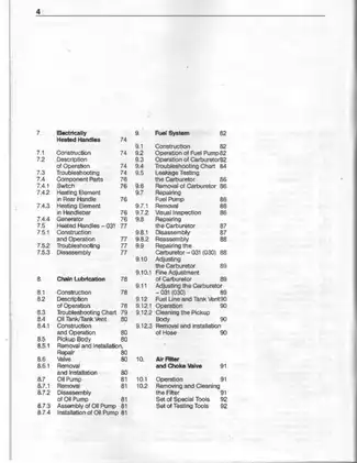 Stihl 031, 032 chainsaw service manual Preview image 5