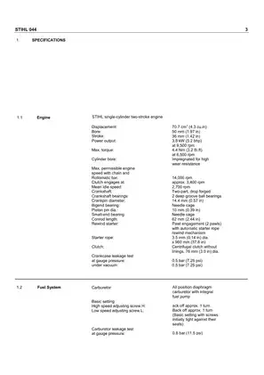 Stihl 044 chainsaw service manual Preview image 3