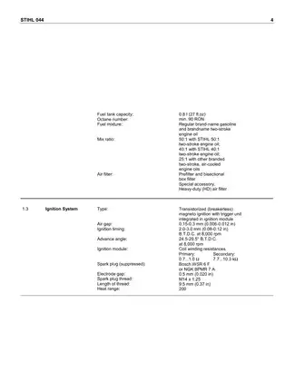 Stihl 044 chainsaw service manual Preview image 4