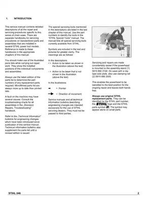 Stihl 046 chainsaw service manual Preview image 2