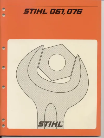 Preview: Chainsaw STIHL 051, 076 Service Manual (P/N 0455 111 0123)