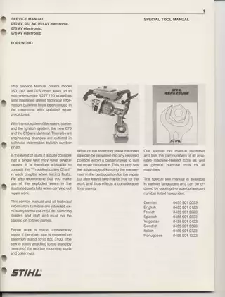 STIHL 051/075 Service Manual - Digital Guide for Repair and Maintenance Preview image 3