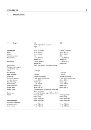 Stihl 064, 066 chainsaw service manual Preview image 3