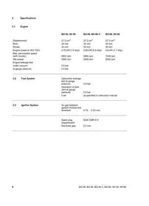 Stihl BG 56, BG 66, BG 86, SH 56, SH 86 blower, leaf blower service manual Preview image 5