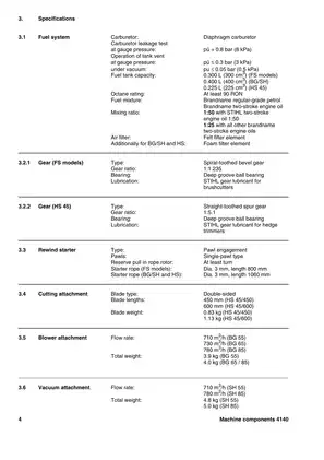 Stihl FS 55, FS 65, FS 65-4, 55 C, 55 R, 55 RC, 55T, 55 TC brushcutters parts list manual Preview image 4