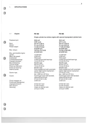 STIHL FS 160, FS 180, FS 220, FS 280 Service Manual Preview image 4