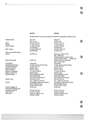 STIHL FS 160, FS 180, FS 220, FS 280 Service Manual Preview image 5