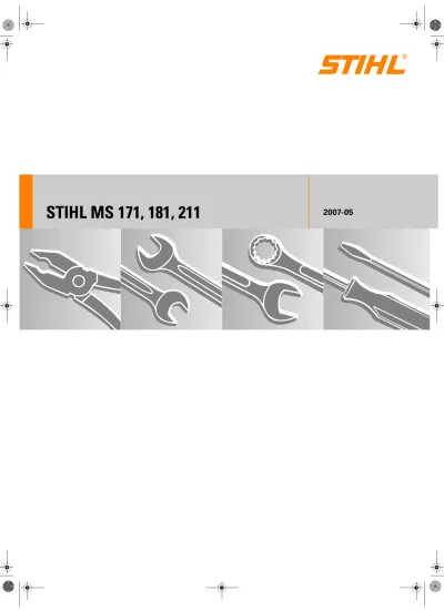 Preview: STIHL MS 171, MS 181, MS 211 Service Manual OEM (P/N 0455 533 0123)