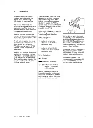 STIHL MS 171, MS 181, MS 211 Service Manual - Comprehensive Guide for Repair and Maintenance Preview image 4