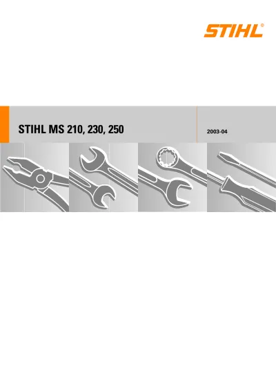 Preview: STIHL MS 210, MS 230, MS 250 Service Manual (P/N 0455 208 0123)